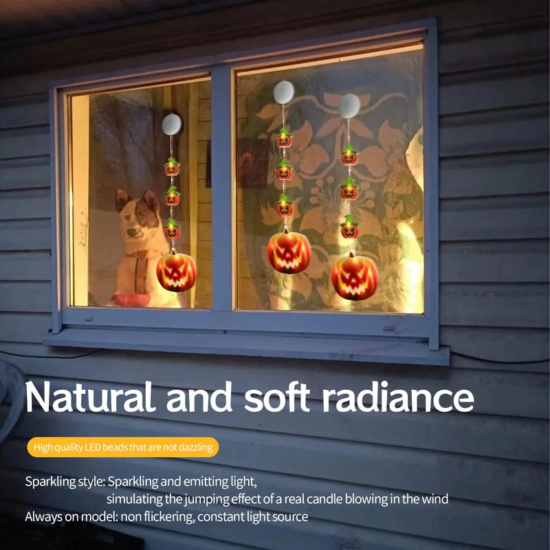 Luci di Halloween spettrali con decorazioni a forma di zucca, teschio, gufo e ragno - Illuminazione a LED per feste al chiuso, per stanze di fuga in stile casa stregata_voghion.com