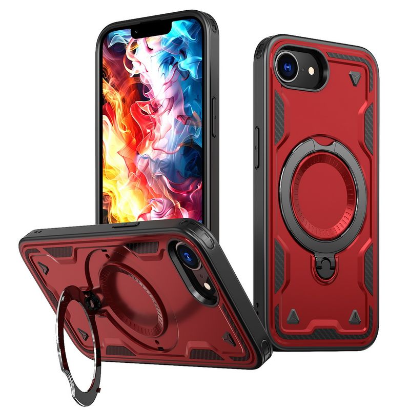 Custodia per telefono con carica wireless e magnete ad anello in metallo per iPhone 16E, 16 Max, 15, 14 + 13 Pro, 12, 11._voghion.com