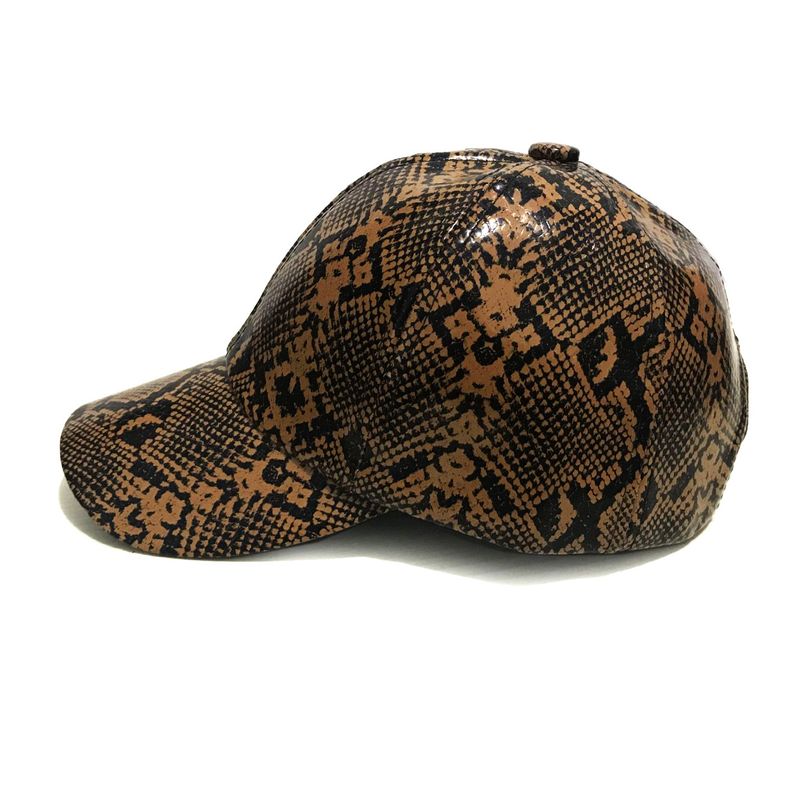 High Quality Snake Skin Print Leather Dad Hat Men Women Summer Baseball Cap Visor Caps Adjustable Bone Hats Gorras_voghion.com