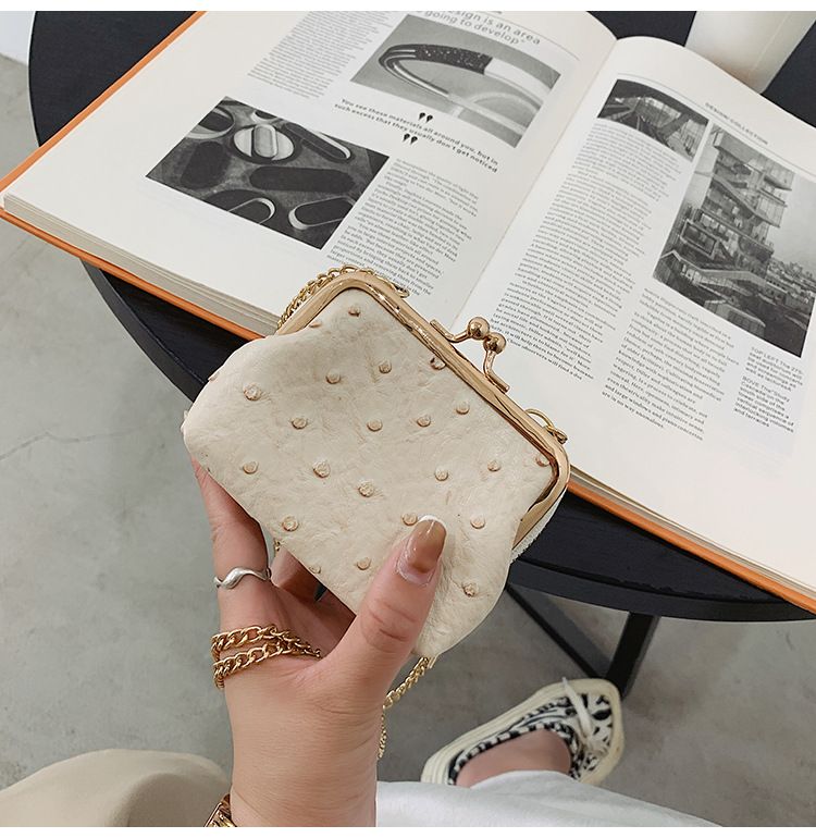 Torebka damska na jedno ramię, wzór strusia, mała torebka typu crossbody, tekstura popularna_voghion.com