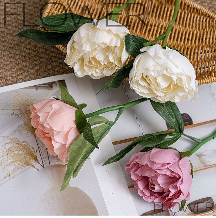 Artificial Flower Purple Smoked Single Branch Peony INS Style Artificial Flower Manufacturer Home Decoration_voghion.com