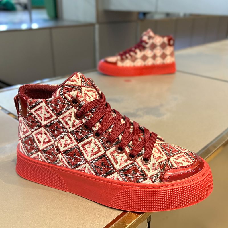 Scarpe da uomo alte in tessuto traspirante stampato, nuove primaverili, suole morbide versatili alla moda, moda sportiva e casual_voghion.com