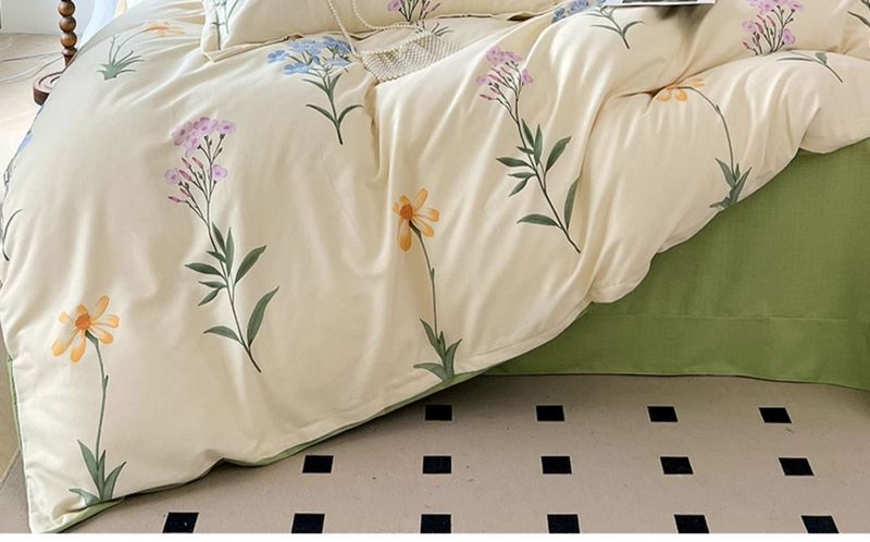 High-End Thickened Full Brushed Four-Piece Set 100% Pure Cotton Bed Sheet Duvet Cover Spring And Autumn Four Seasons_voghion.com