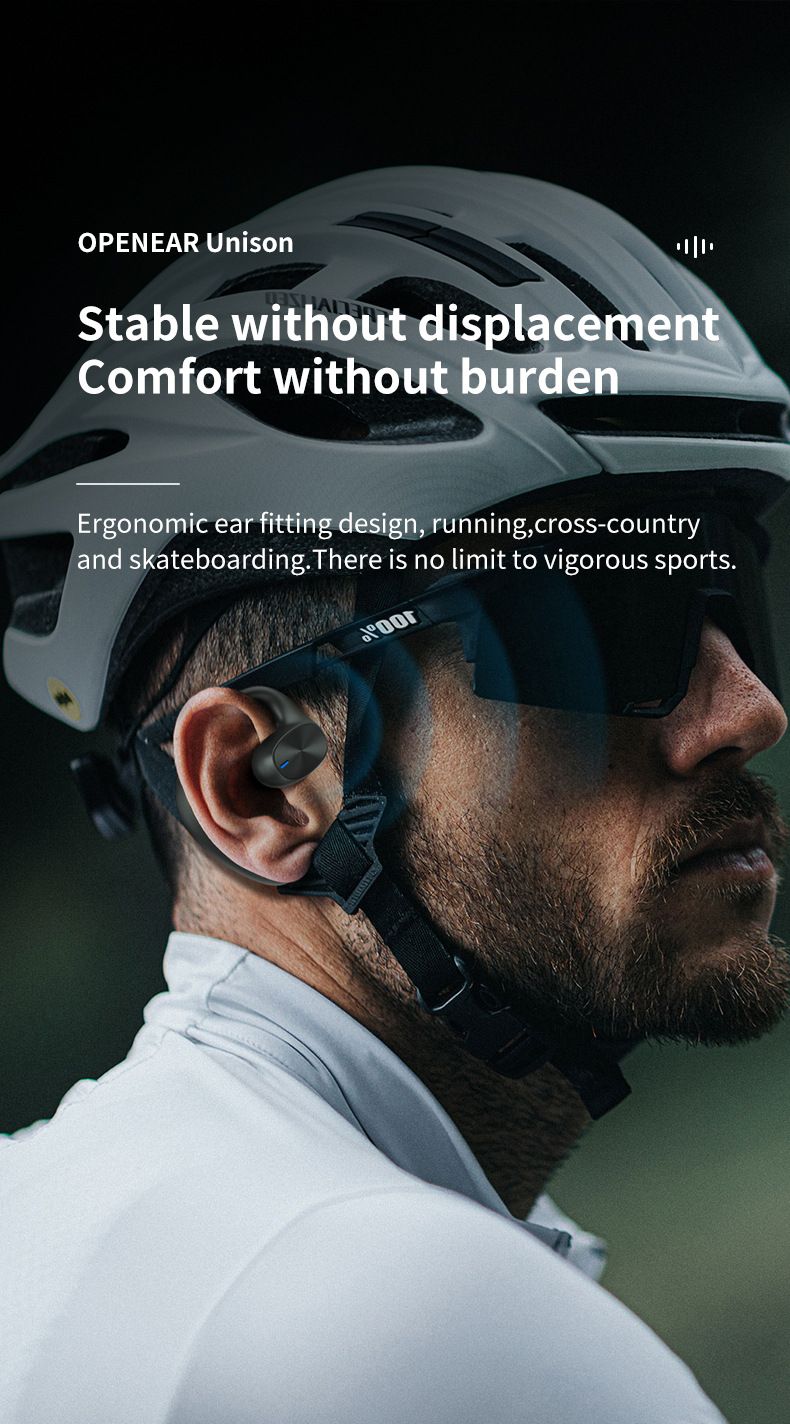 X6pro Bluetooth Headset Bone Conduction Concept X6 Verbeterde versie Binaurale Non-in-ear Hangende oorstijl Zakelijk met oplaadcase_voghion.com