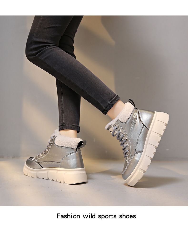 Martin Boots High-top Velvet Dames Student Dikke zool Casual Warm Straatfoto_voghion.com