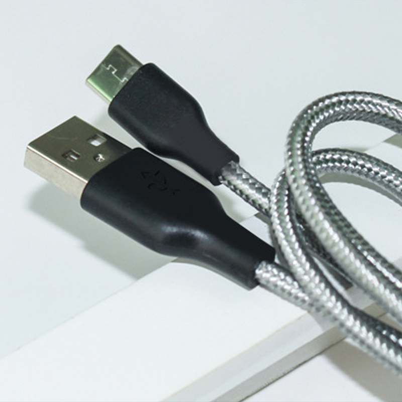 Kunjiuyou Micro USB/C típusú nylon fonott gyorstöltő adatszinkronkábel 1 méter mobiltelefon-piros mikro USB-hez_voghion.com