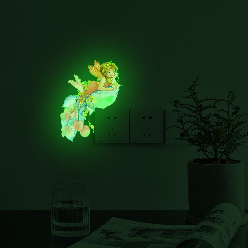 Luce notturna cartone animato pellicola PET interruttore verde casa camera da letto soggiorno adesivo da parete_voghion.com