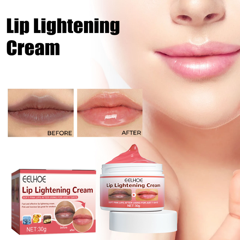 Lippenaufhellungscreme, feuchtigkeitsspendender Balsam, Aufhellung, Aufhellung, nährender Lippenstift, dunkle Lippenpflege, Bleichcreme, 30 g, weiblich_voghion.com