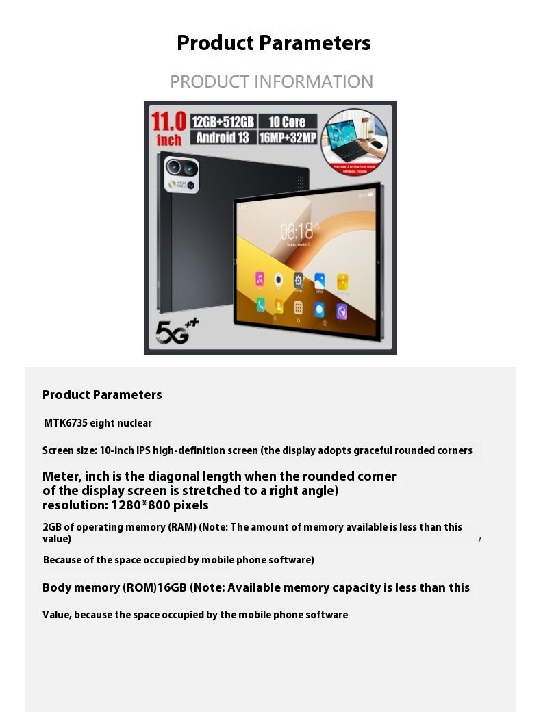 New 10.1-inch with eight cores, 4G network, 5G WIFI, tablet for learning, online classes, and games_voghion.com