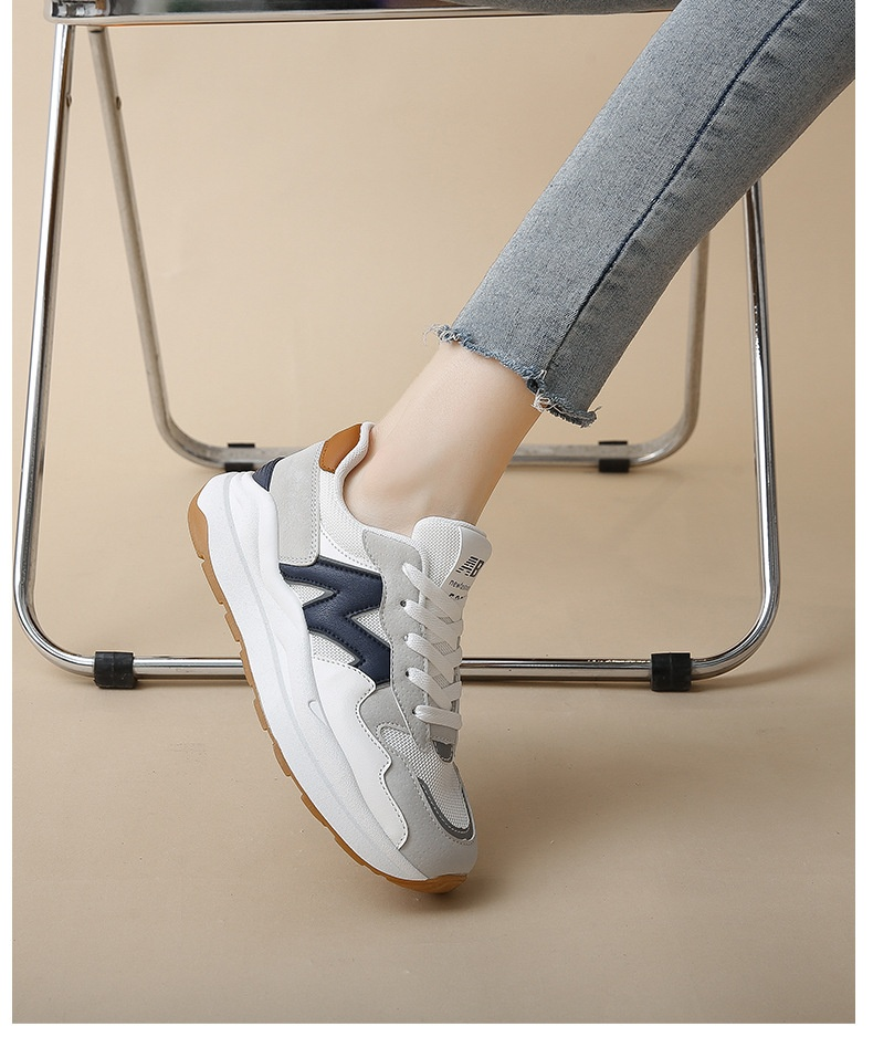 Pantofi sport și de alergare Forrest Gump cu talpă groasă, versiunea coreeană, primăvara/vara 2024, pentru studente, pantofi de zi cu zi pentru tătici_voghion.com