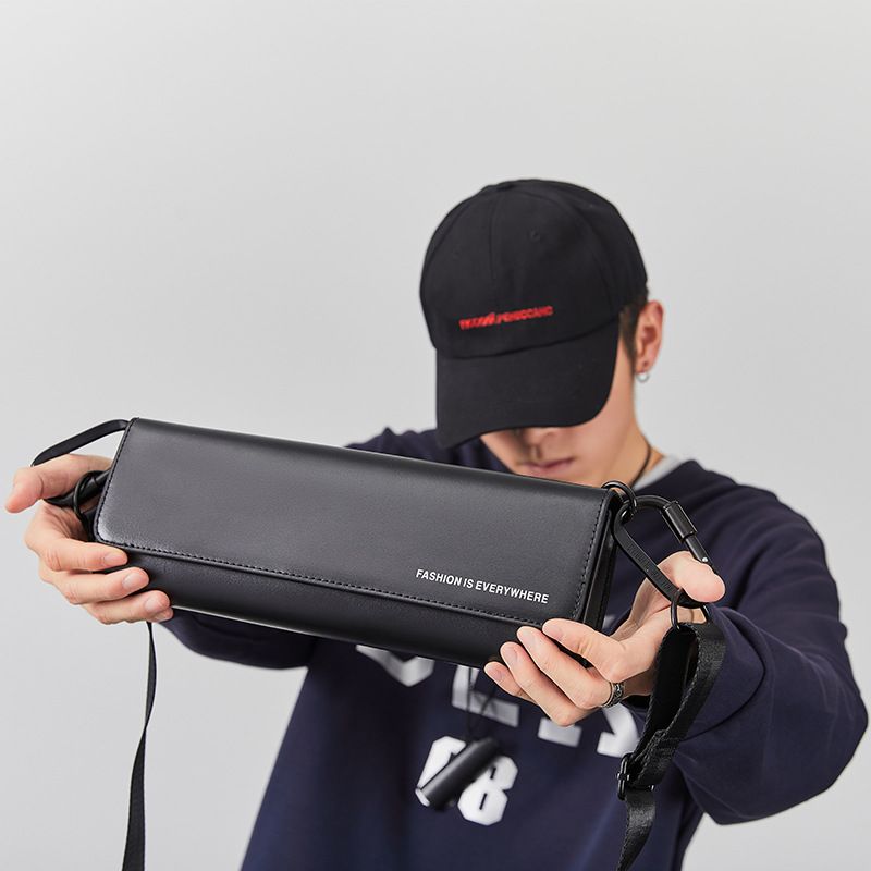 Borsa a tracolla multifunzionale da uomo nera_voghion.com