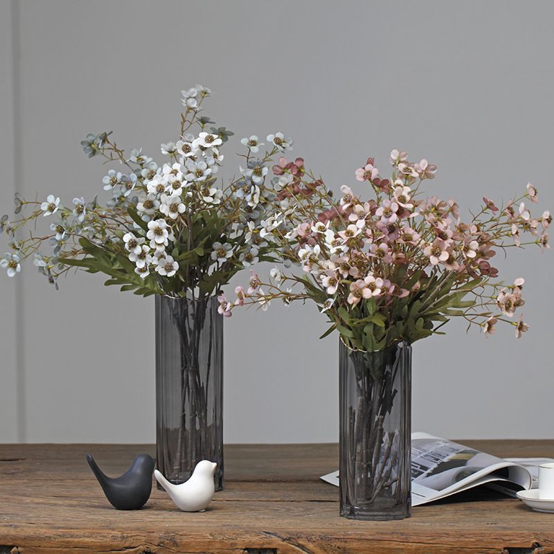 Retro Blummen Hierschtfaarf 15 kleng Pflaumebléien gebrach Blummen faarweg Hochzäitsbedürfnisser Hochzäitssall Bünendekoratioun Stroosseguide Blummen_voghion.com