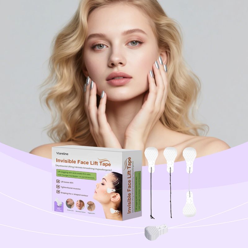 Viareline Invisible Face Beautify Contour Feuchtigkeitsspendende Gesichtspflege V Line Lift Patch_voghion.com