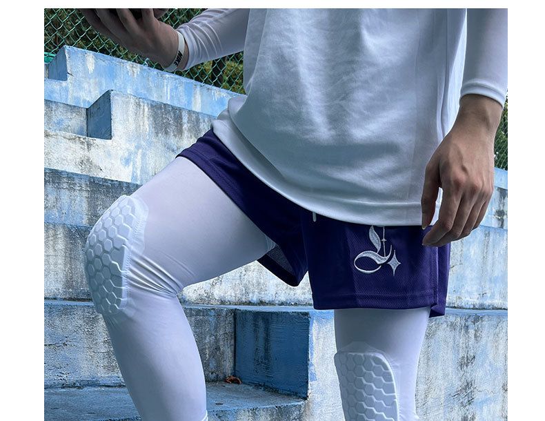 Basketball Honeycomb Knee Leg For Sports Collision Prevention, High Elasticity, Breathability, And Quick Drying_voghion.com