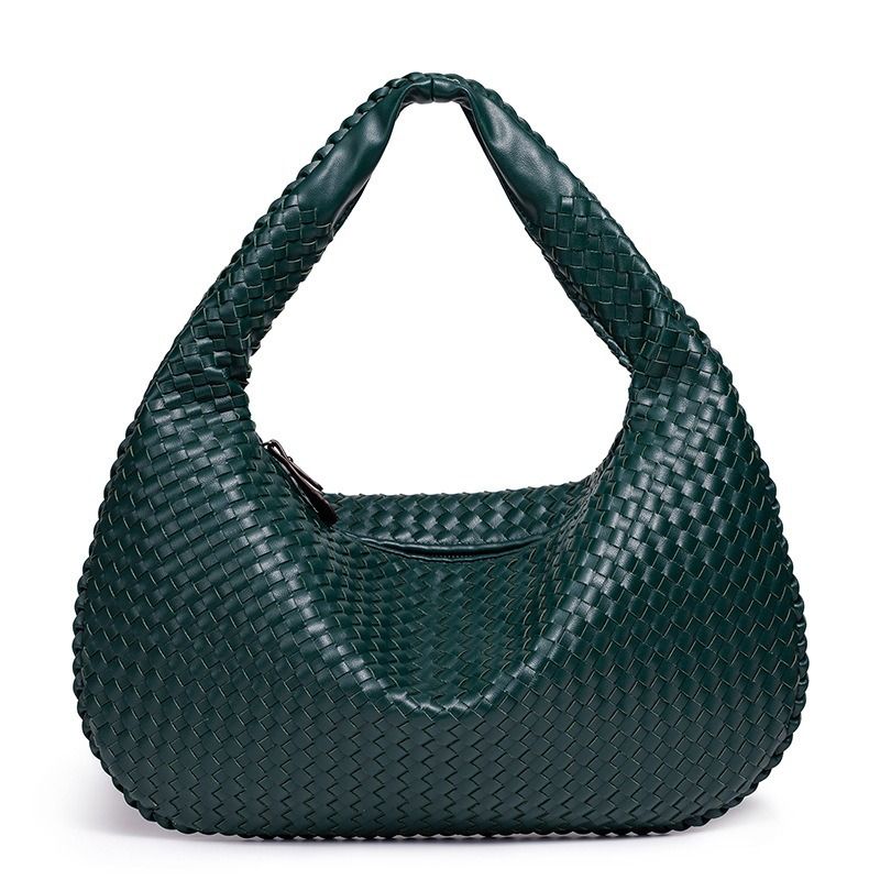 New Large Capacity Women's Shoulder Simple Handbag Handwoven Fashion Underarm Bag_voghion.com