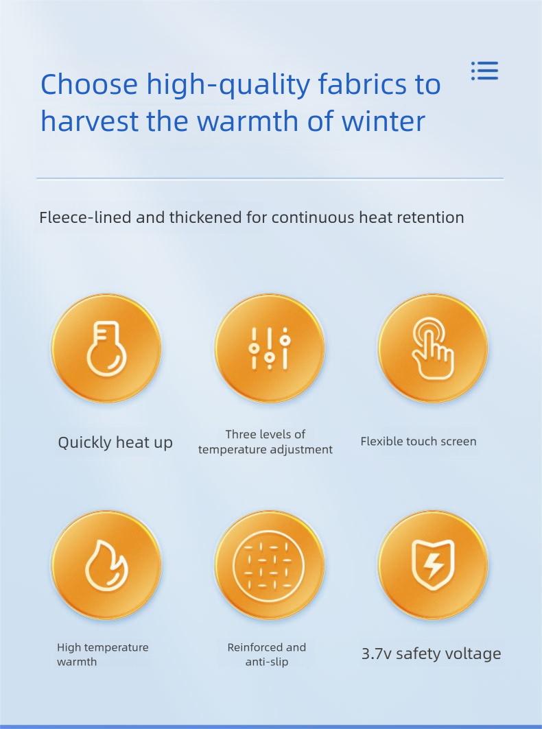 Cross-Border Outdoor Skiing Cycling Thickened Electric Touch Screen Charging Cold-Proof Heating Gloves_voghion.com