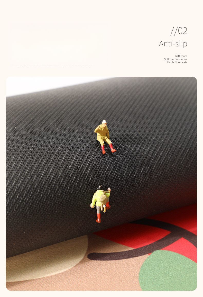 Tappetino antiscivolo per ingresso WC assorbente ad asciugatura rapida per bagno, resistente allo sporco, con cartoni animati_voghion.com