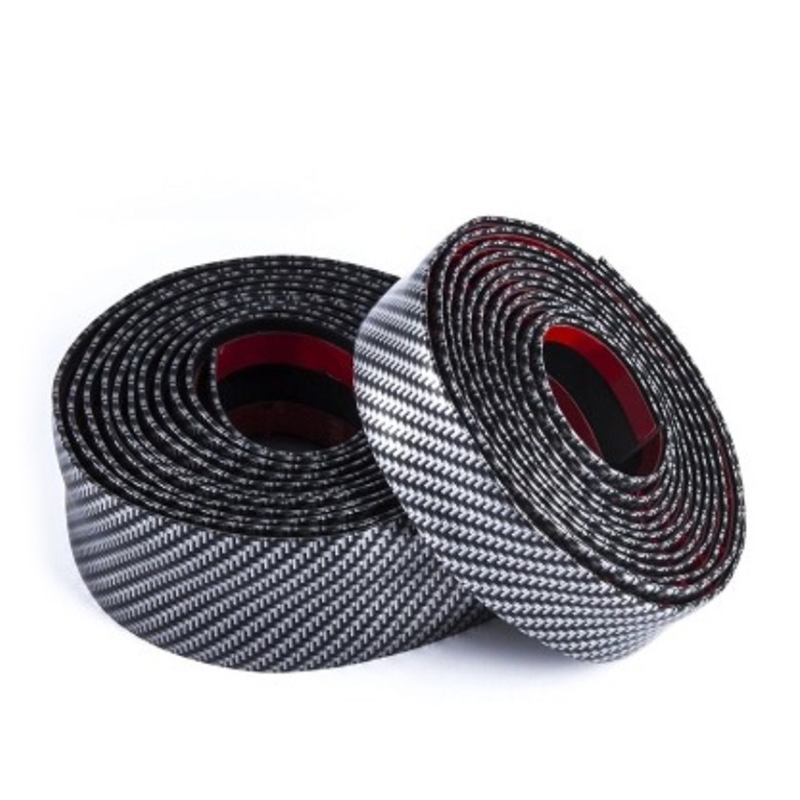 Yuanmheng Car Styling Carbon Fiber Rubber Door Sill Protector Trim Strip Decor Sticker_voghion.com