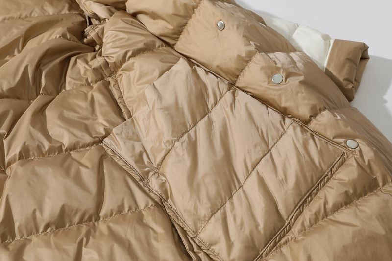 Fitaylor 2024 Zimní Dámský Rolák Bílá Kachna Prsa Teplá parka Oboustranná dlouhá bunda_voghion.com