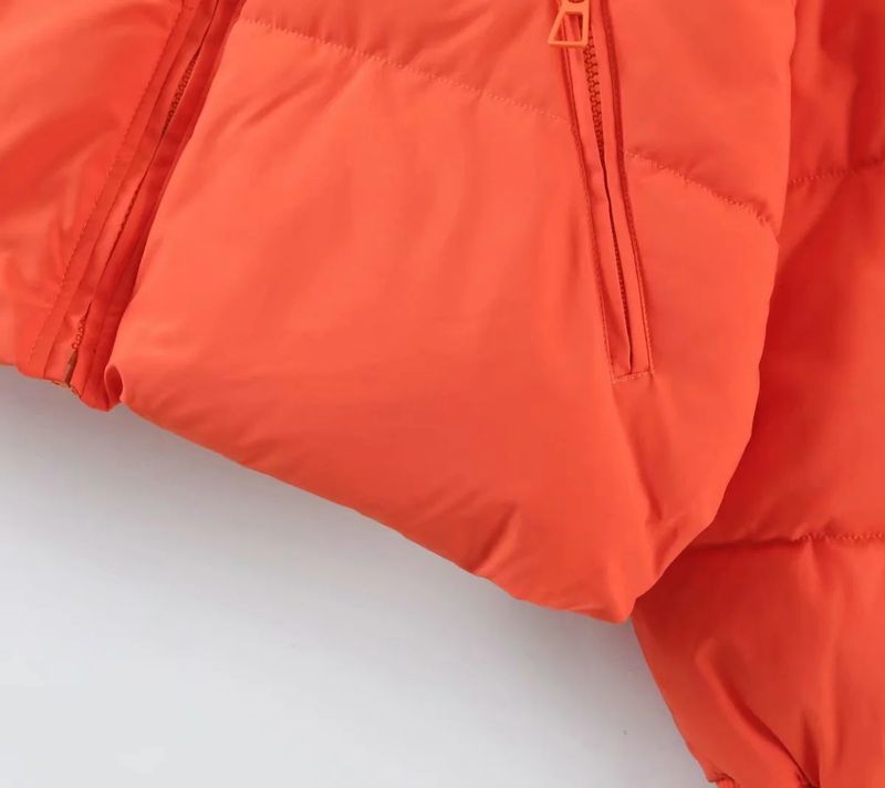 Women's clothing Women's cotton coat new stand-up collar zipper pocket thickened warm cotton coat 8AS2305A_voghion.com
