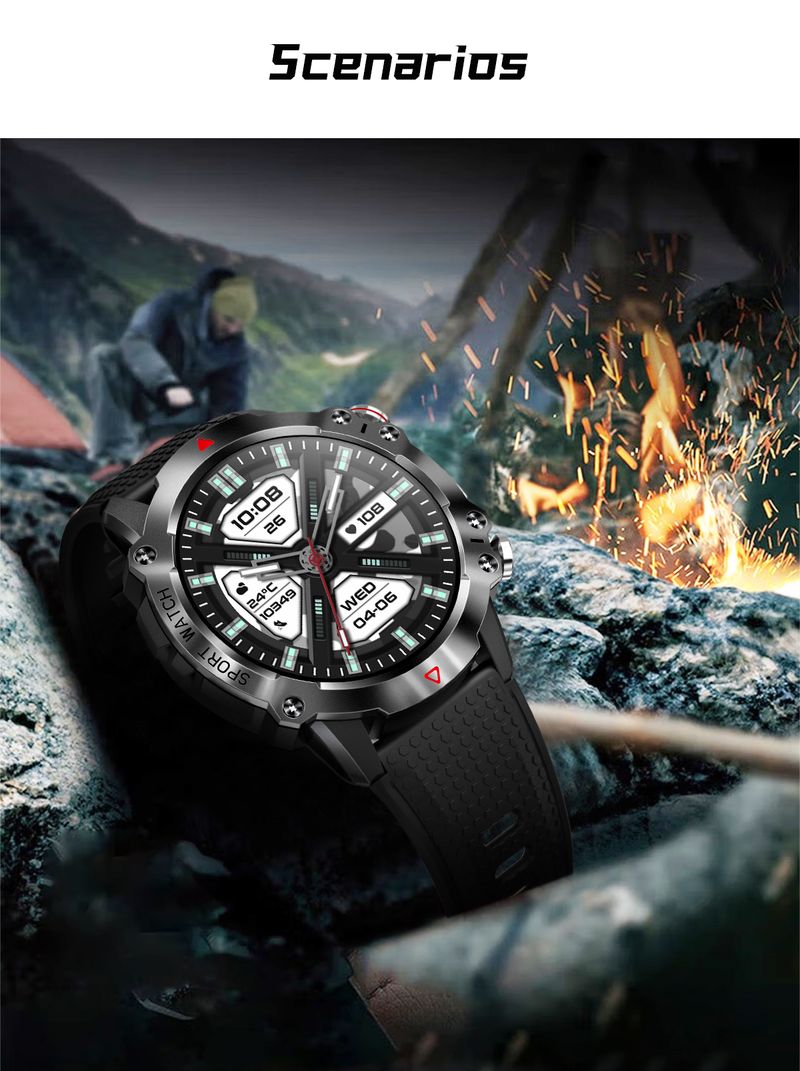 New Watch Bluetooth Call Smart Watch Men's Outdoor Sports Fitness Smart Watch, Tracker Heart Rate Suitable For Android Ios_voghion.com