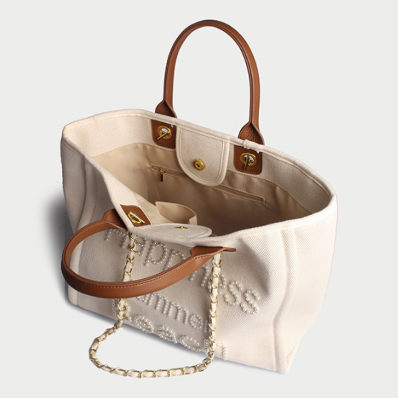 Designer damestassen, portemonnees en handtassen, canvas draagtas, shopper met grote capaciteit, schoudertassen, strandtas met handvat aan de bovenkant_voghion.com