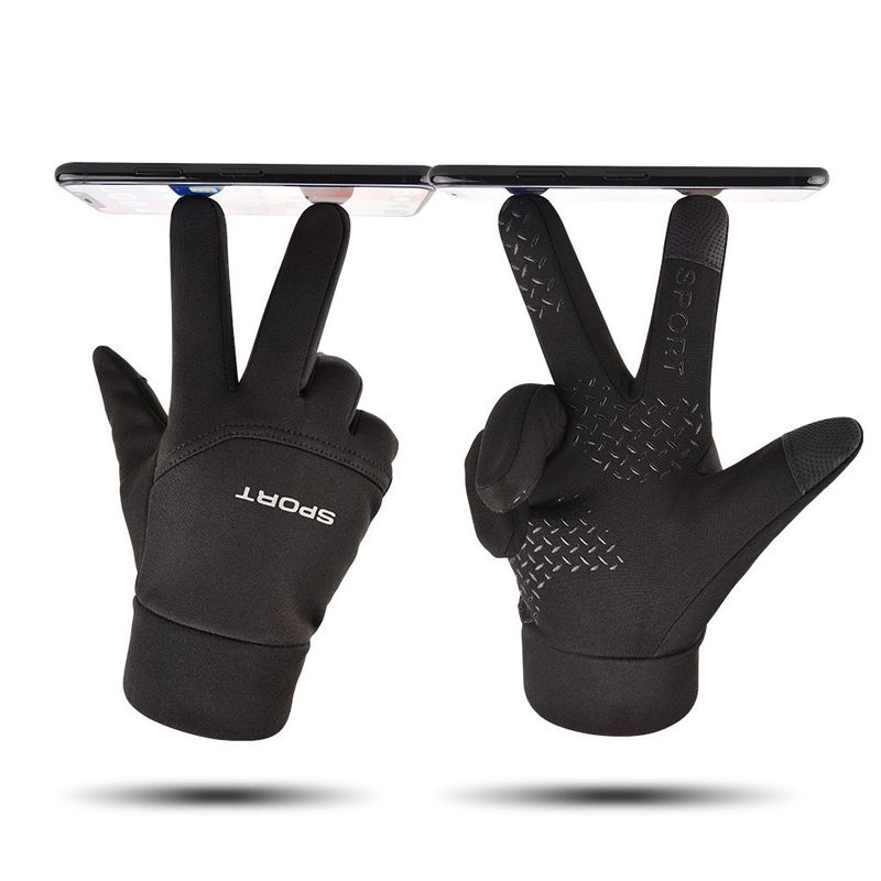 Outdoor Warm Herbst Winter Radfahren Sport Winddicht Wasserdicht Volle Finger Skifahren Kältebeständig Anti Slip Touchscreen_voghion.com