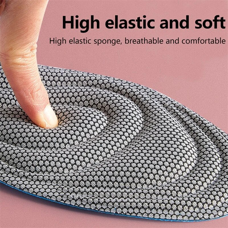 Plantillas de espuma viscoelástica para hombre y mujer, plantilla deportiva de masaje Nano antibacteriano para pies, cuidado ortopédico, 1 par_voghion.com