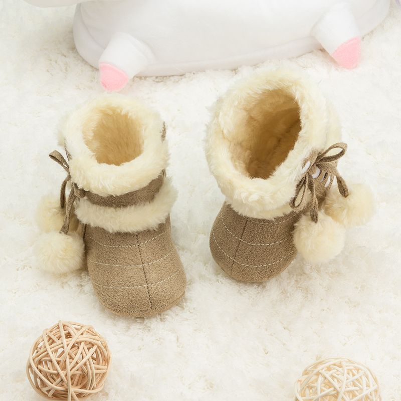 Winter Hot Sale Plus Fleece Thick Snow Boots Casual Comfortable Non-slip Soft Soled Toddler Shoes_voghion.com