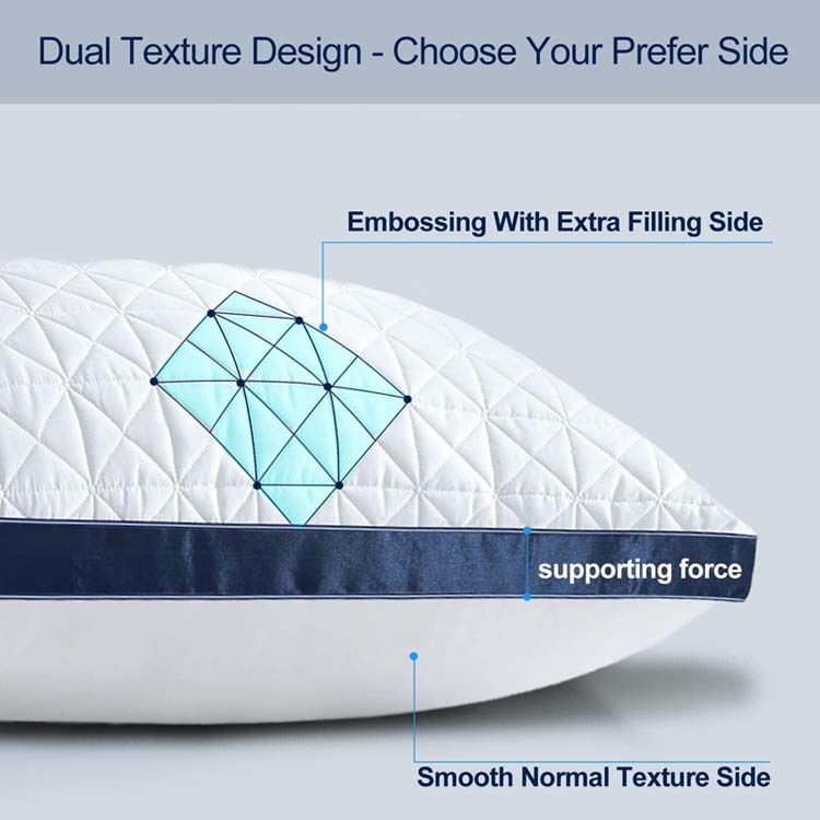 Poduszka Cloud Natural Soft & Breathable, Ultra miękka i puszysta, Premium Soft Down Alternative Fill Pillow, biała luksusowa poduszka do spania_voghion.com