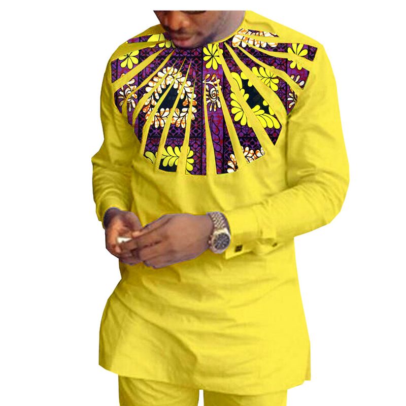 Männer Kleeder afrikanesch national Print Batik Kotteng Männer Casual Kostüm_voghion.com