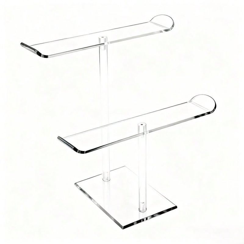 2 supports de cheveux en acrylique, organisateur transparent pour accessoires de cheveux et bandes de maintien, hauteur 20 cm_voghion.com