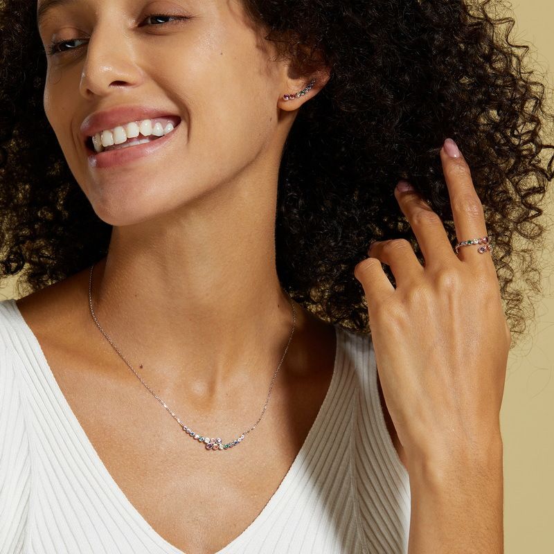 Regenbogen blase ring weibliche S925 silber intarsien farbige edelstein öffnen index finger ring persönlichkeit_voghion.com