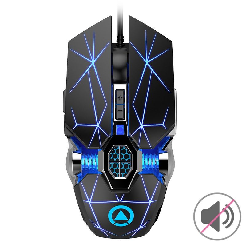 Farfi Wired 3200 DPI LED-Hintergrundbeleuchtung Ergonomische mechanische Spielmaus für Computer Laptop_voghion.com