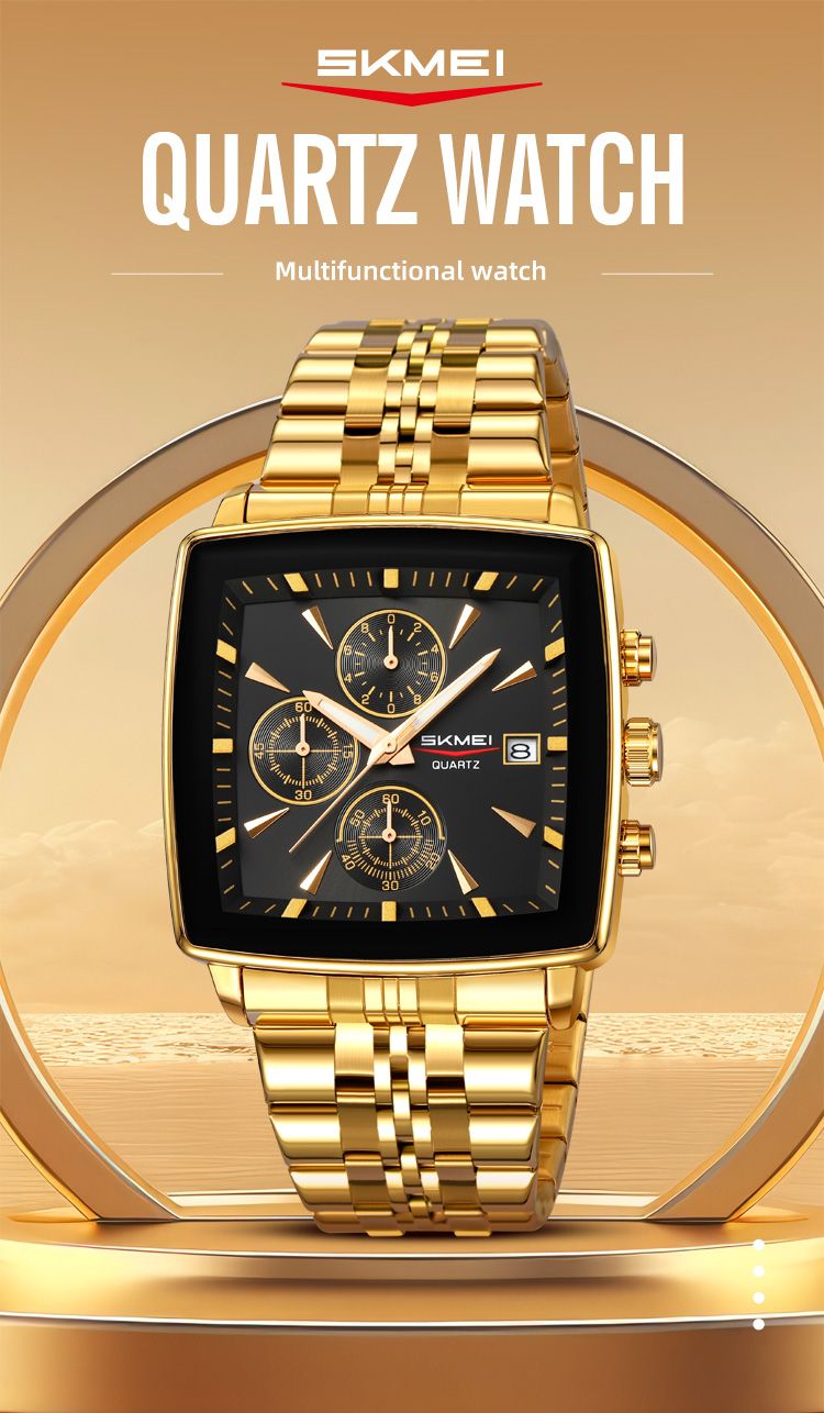 Orologio da polso al quarzo con cronometro da uomo e da donna, di lusso, con data, design alla moda, impermeabile, Reloj Hombre_voghion.com