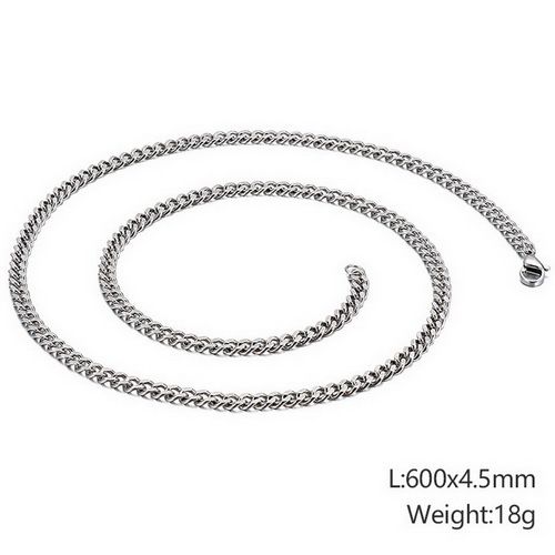 Collana laterale in titanio alla moda da uomo, gioiello unico in acciaio inossidabile con catena cubana_voghion.com