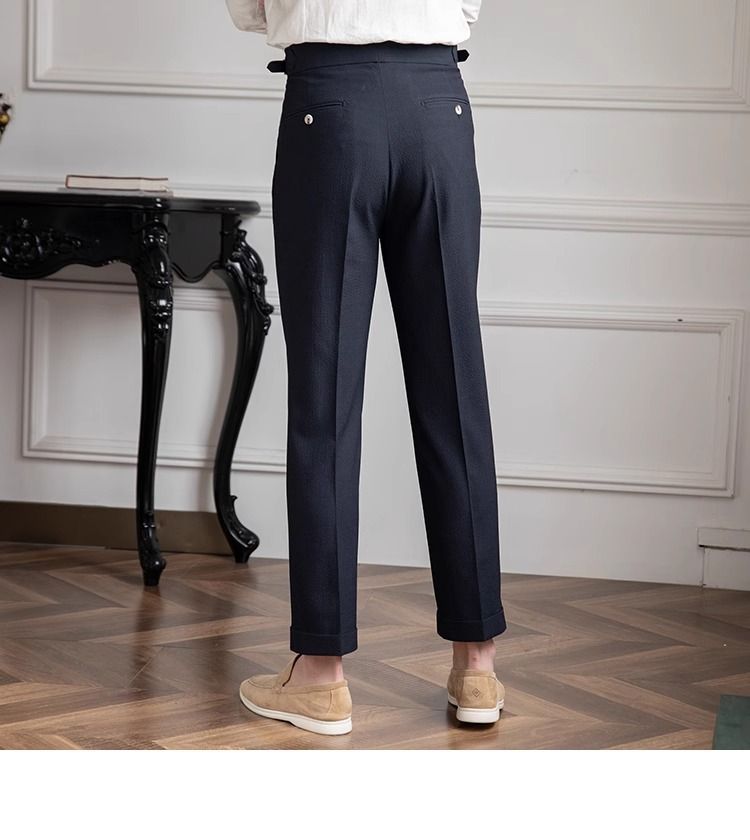 Roupas masculinas, novas calças retrô versáteis e modernas para deslocamento_voghion.com