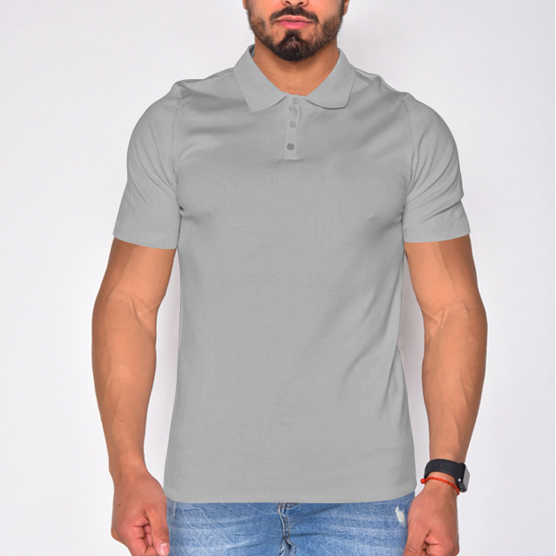 Herren Poloshirt Kurzarm Sommer Sport Casual Loose Atmungsaktiv Kurzarmshirt_voghion.com