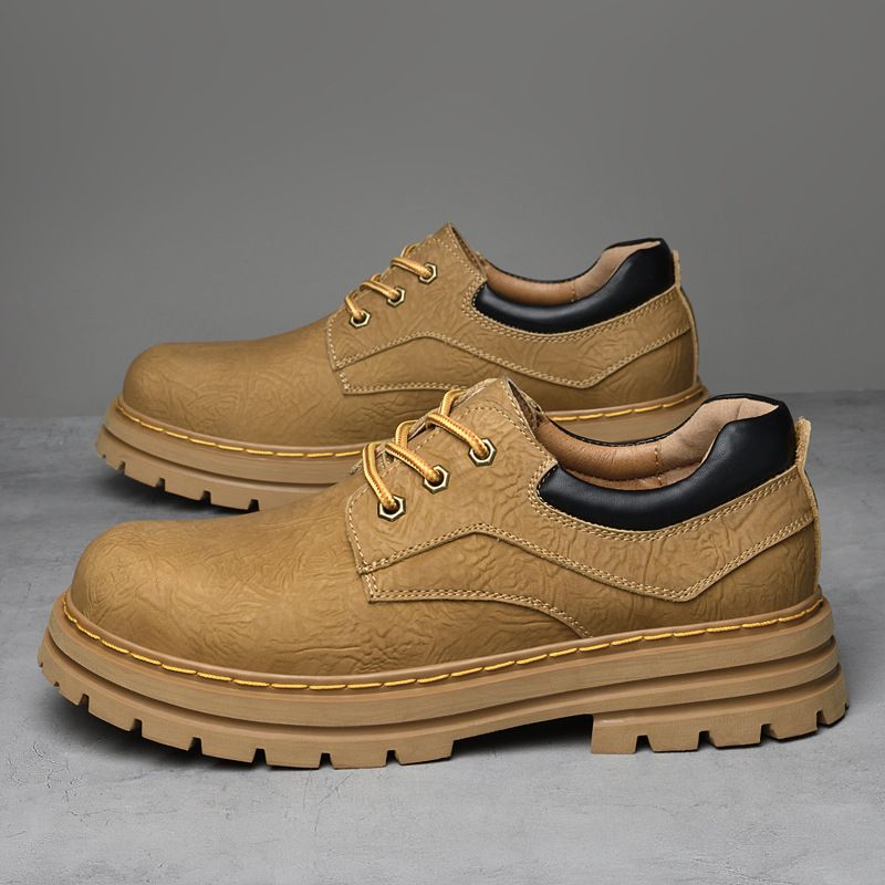 Low-Top-Martin-Stiefel für Herren, neue Outdoor-Freizeitschuhe für Herbst und Winter, Schnürschuhe aus Leder für Herren_voghion.com