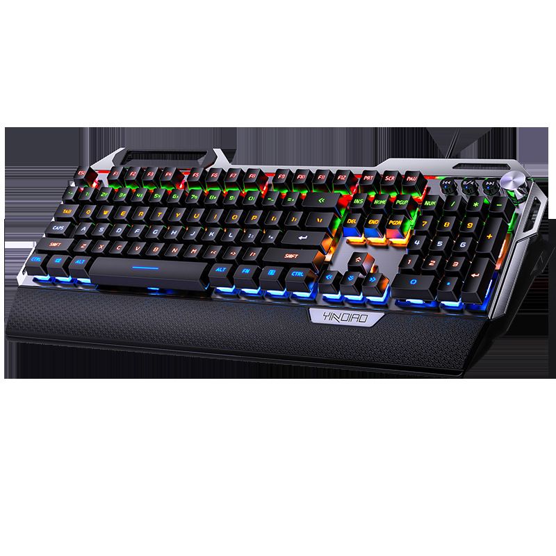 Silber carving K100 metall echt mechanische tastatur hand knopf spiel grün welle verdrahtete USB_voghion.com