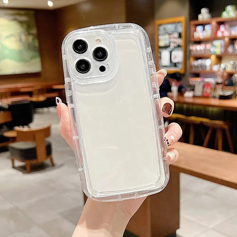 Für iPhone 15 14 13 12 11 Pro Max Plus Mini XR SE 8 Hülle Klarer Kristall Airbag-Stoßdämpfer Rundum-Kameraschutz Weich_voghion.com