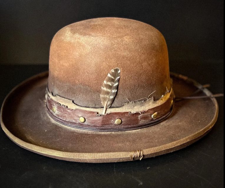 Runder Filzhut, modischer Zylinder aus reiner Wolle_voghion.com