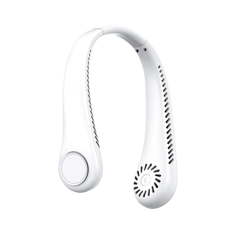 Neck Hanging USB Rechargeable Lazy No-Blade Silent Strong Wind Outdoor Mini Portable Fan_voghion.com