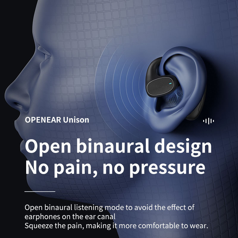 X6pro Bluetooth-oortelefoon met botgeleidingsconcept X6 geüpgraded, dubbele, niet-in-het-oor hangende oordopjes met oplaadstation_voghion.com