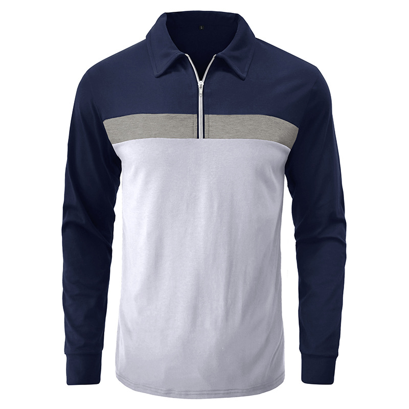 T-shirt 2023 autunno/inverno nuova polo colorata con colletto per uomo maniche lunghe_voghion.com