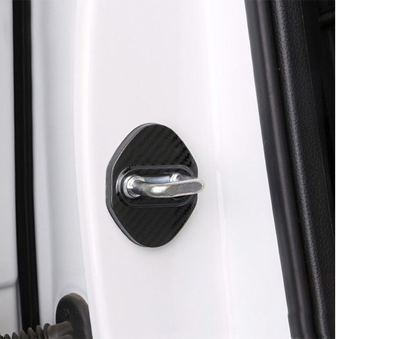 4Pcs Door Lock Protective Buckle Cover Trim Fit for Honda CR-V 2007-2017 2018 2019 2020 2021 2022 2023 Carbon Fiber_voghion.com