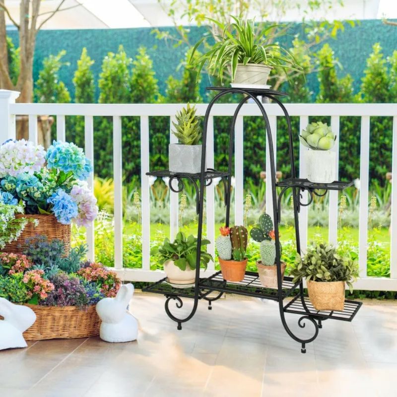 Adjustable 6-Tier With Pads Plant Foot Stand_voghion.com
