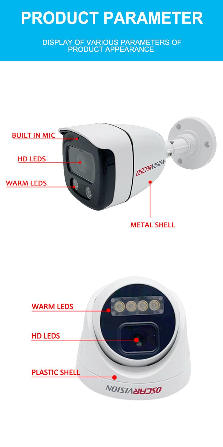 Security Cameras Ahd Coaxial Surveillance Camera 4 Way Set High Definition Recording Plastic Shell Camera Full Set Of Security Equipment_voghion.com