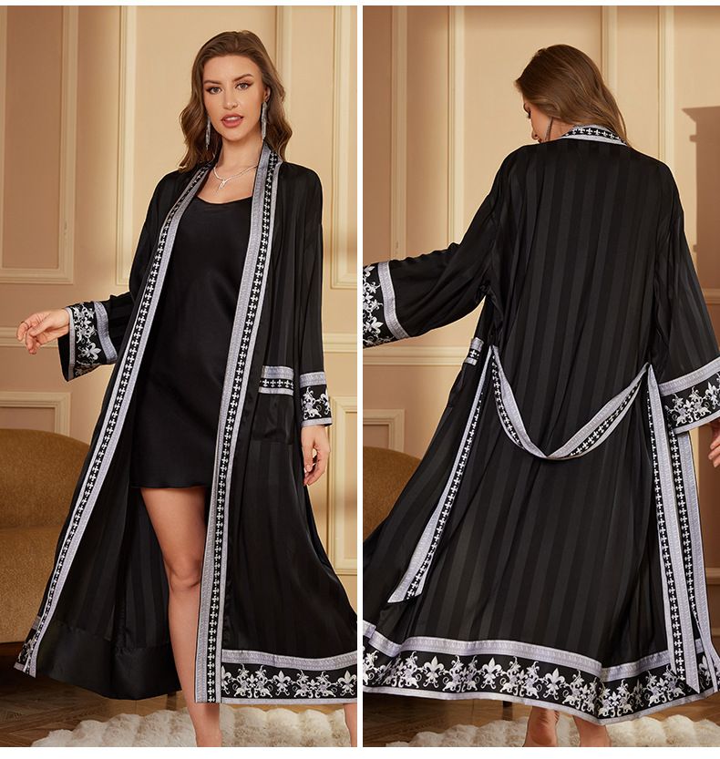 Abbigliamento Donna Pigiama Donna Primavera E Autunno Lungo Accappatoio Accappatoio Di Lusso_voghion.com