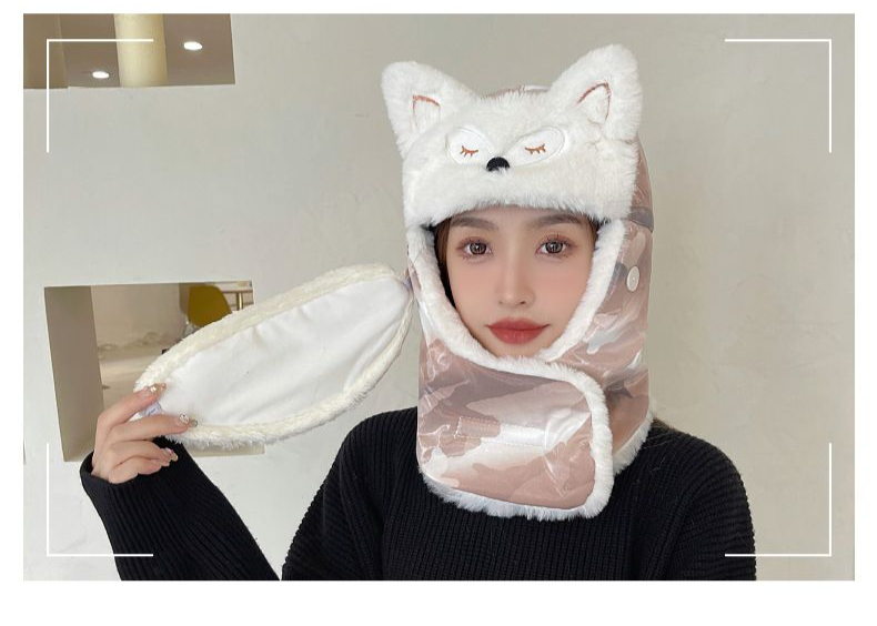 Lei Feng For Women Winter New Korean Version Thickened Fleece Outdoor Cycling Warmth Essential Windproof Coldproof_voghion.com